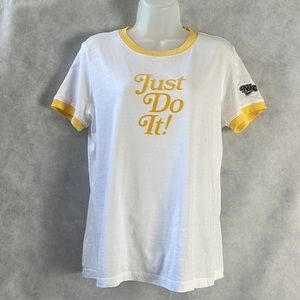 Nike Throwback Flocked JUST DO IT! Ringer T-shirt Size Medium